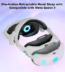 TRANSNOVO Sangle de tête  pour Meta Quest 3   batterie  6000 mAh - Photo 2