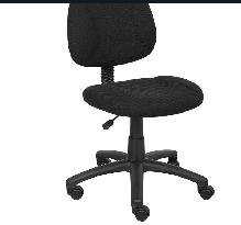 Chaise noire ergonomique pour ordinateur