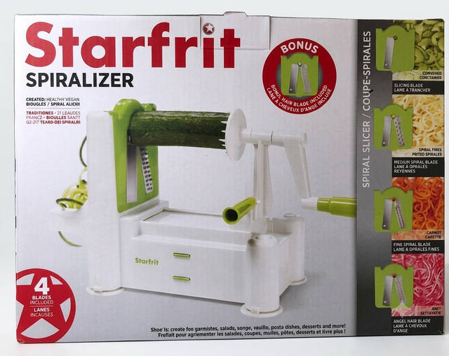 Starfrit Spiralizer, Make Healthy Veggie Noodles & Spiral Cuts,