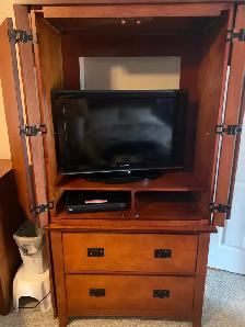 Armoire and Flat Screen TV