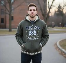MEN'S FULL ZIP UP FUR/FLEECE HOODIE (X-LARGE) - Photo 3