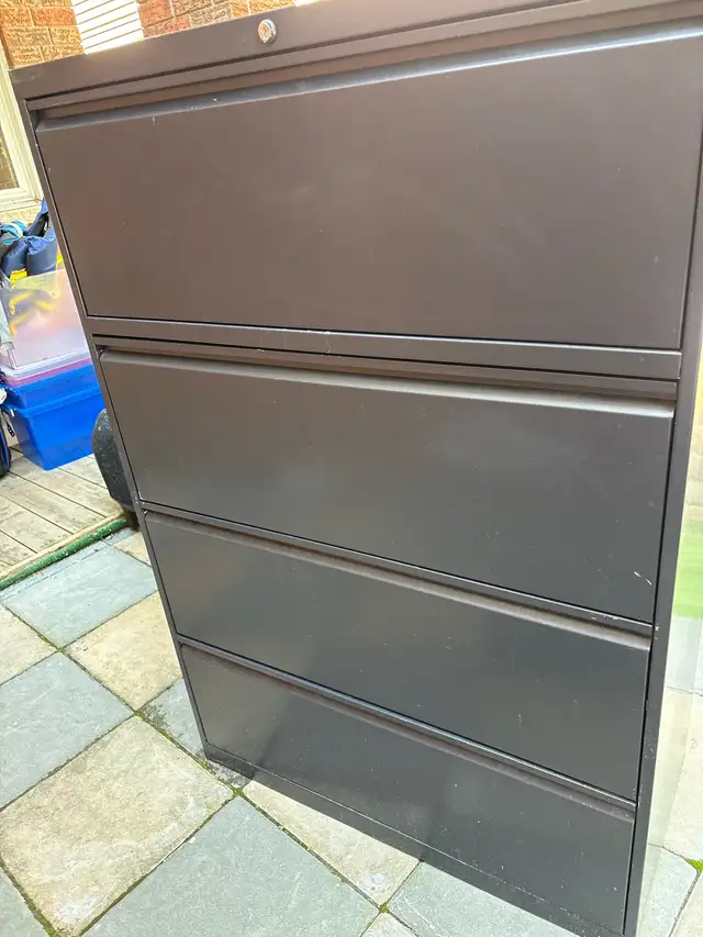 Black 4 drawer filing cabinet