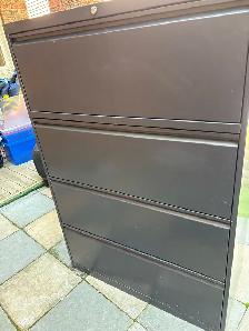 Black 4 drawer filing cabinet