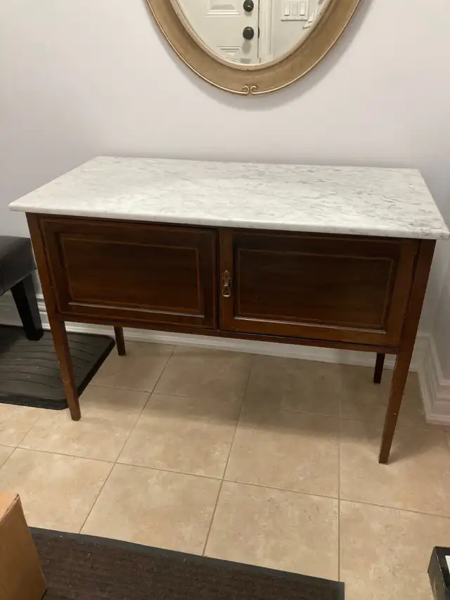 Carrara Marble Top Washstand