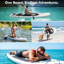 SereneLife Free Flow 10' Inflatable Stand-Up Paddle Board - Photo 3