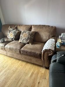 Suade leather couch for sale