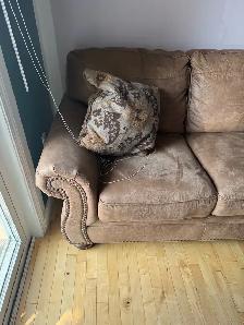 Suade leather couch for sale - Photo 2