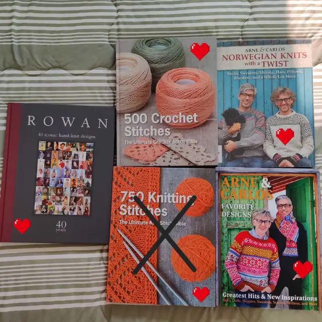 Craft books (knit, crochet, embroidery,...) (only until July 27)