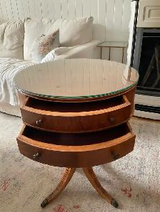 Vintage Mid Century Drum Side Tables - Photo 5