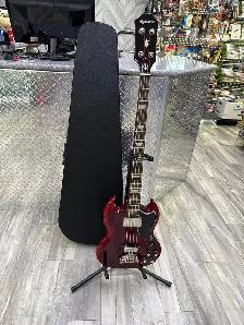 Epiphone EB-3 4 String Bass Guitar Cherry Finish With Case