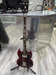 Epiphone EB-3 4 String Bass Guitar Cherry Finish With Case - Photo 2