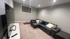 Faux leather sofa set with pull out bed and ottoman - Photo 4