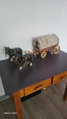 Chevaux avec charrette lumière/chariot ferme lampe - Photo 2
