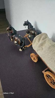 Chevaux avec charrette lumière/chariot ferme lampe - Photo 3