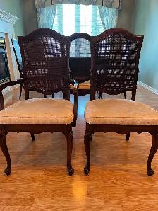 Dining table 10 piece vintage set- solid wood - Photo 4