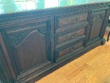 Dining table 10 piece vintage set- solid wood - Photo 7