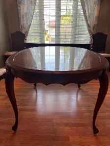 Dining table 10 piece vintage set- solid wood - Photo 8