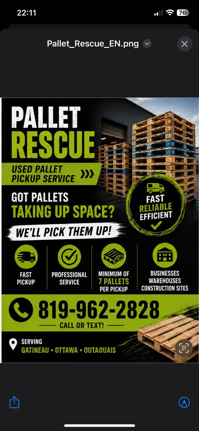 Ramasse de palettes- pallets gratuits
