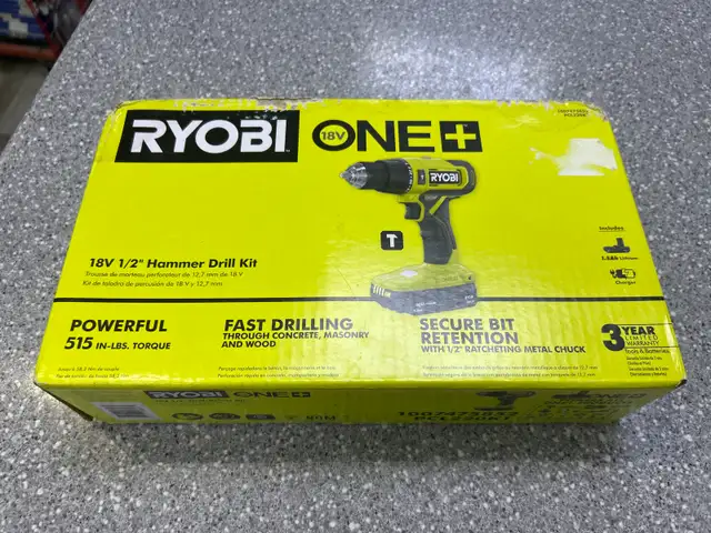 Ryobi PCL220K1 1/2" Drill Kit New