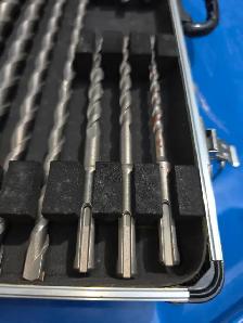 11 Pc. New SDS Drill Kit In A Plastic Case With Handle - Photo 6