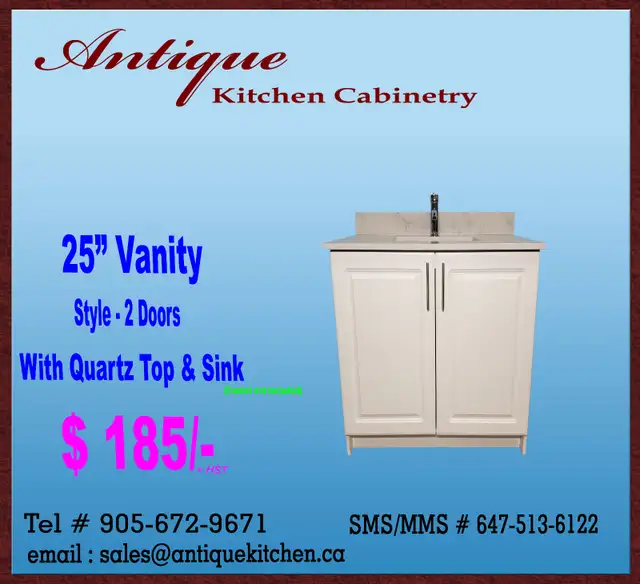 25' Bathroom Vanity $185