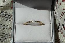 BAGUE en Or Jaune 10 K. sertie d'un Diamant de 3 Points ( 7.5 ) - Photo 2