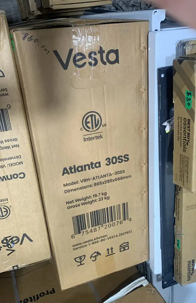 Vesta Atlanta 30' Wall Mount Range Hood