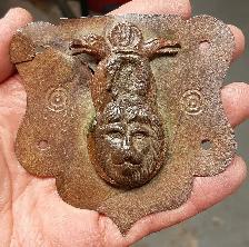 Military Chest Lock Escutcheon Plate c1860 – 70.