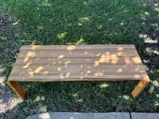 Wood coffee table