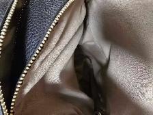 Black Faux Leather Backpack - Photo 6