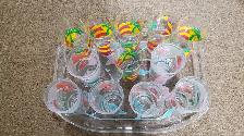 12 piece plastic beverage set with serving tray - Photo 2