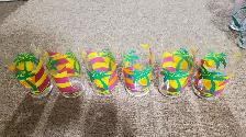 12 piece plastic beverage set with serving tray - Photo 4