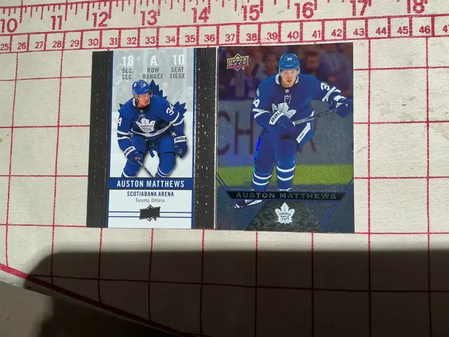 2 Upper Deck Tim Hortons 2018-19 AUSTON MATTHEWS Hockey Cards