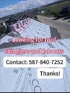 looking for roof shinglers and labours