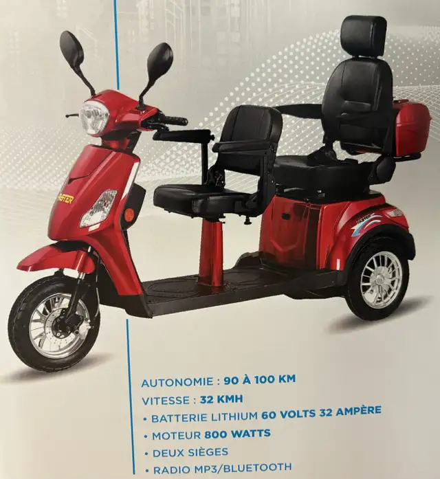 Tricycle électrique 2 places