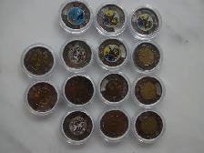 Canada $2 coins color and non color for sale or trade for others