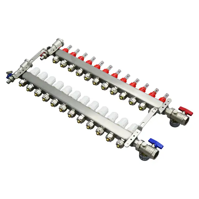 12 Loop PEX Tubing Radiant Floor Heating Manifold Set 053270
