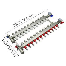 12 Loop PEX Tubing Radiant Floor Heating Manifold Set 053270 - Photo 2