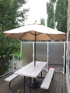 picnic table Umbrella with base