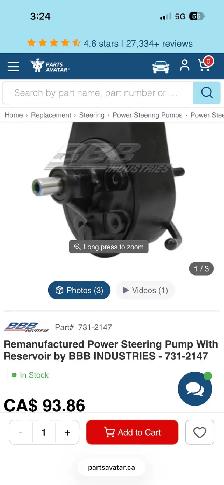 Dodge trucks/vans New power steering pump1992-2000$25Firm - Photo 6
