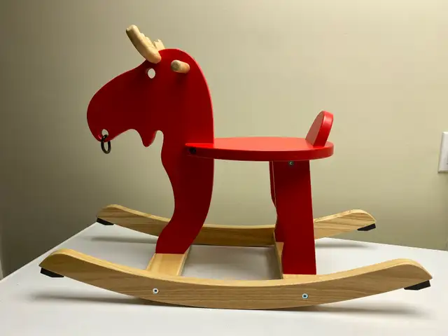Wooden Rocking Moose, new, assembled and ready to rock