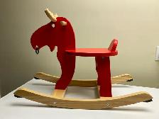 Wooden Rocking Moose, new, assembled and ready to rock