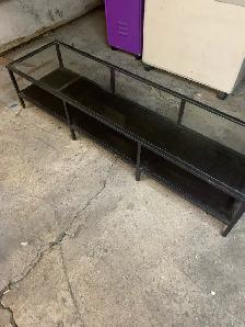 Glass and Metal TV Stand