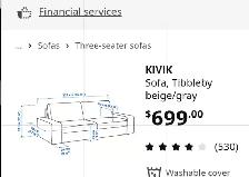 Sofa Ikea Kivic 350$ - Photo 3