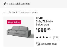 Sofa Ikea Kivic 350$ - Photo 4
