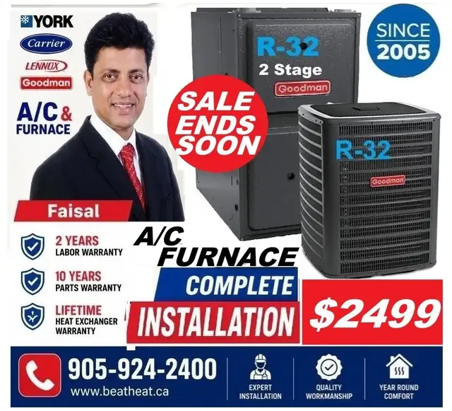 Air conditioner & furnace SALE. Air conditioner with installatio