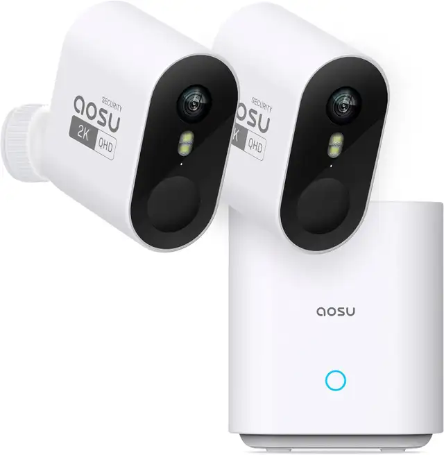 Aosu 2K QHD Battery Security Cameras Wireless System $139