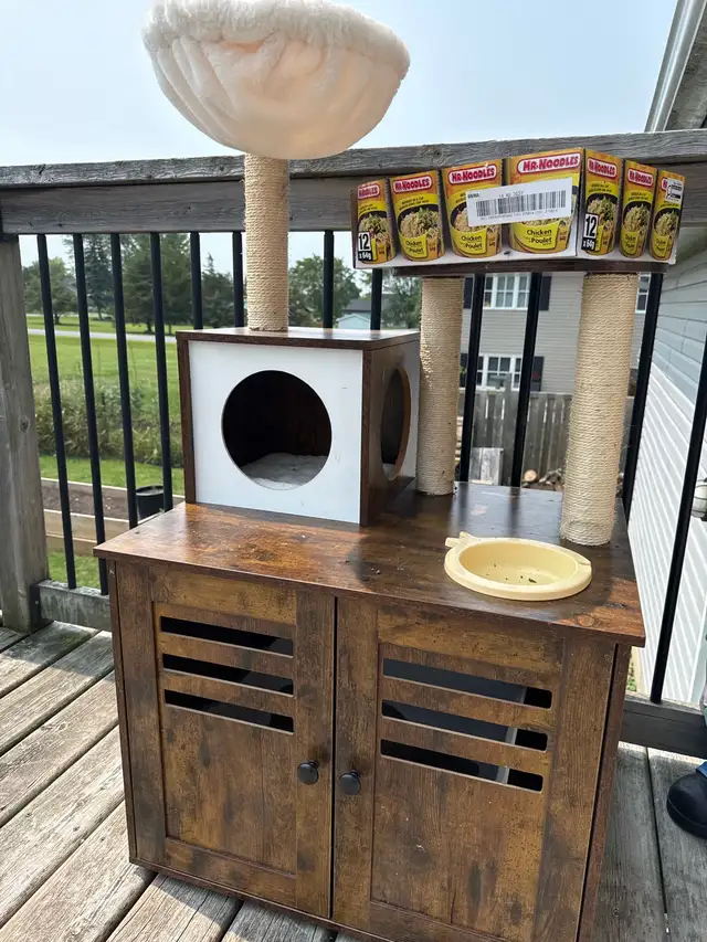 Cat Tree House Litter Box Enclosure