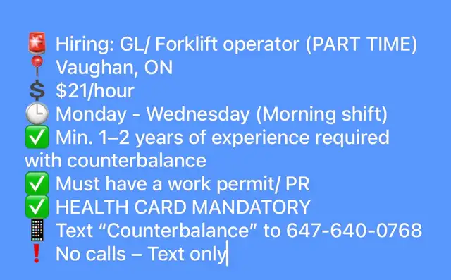 Forklift Operator