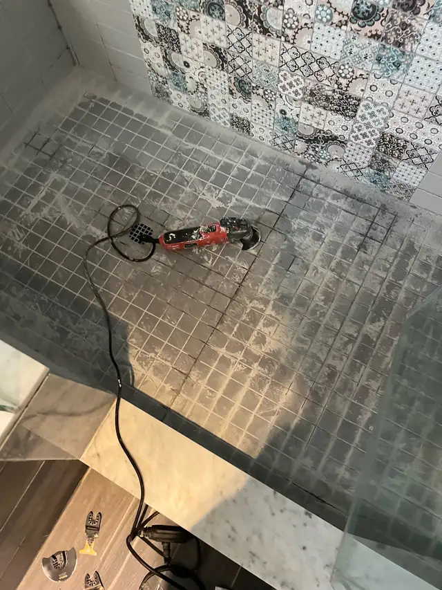 Re-Grout Shower Base Grout $250